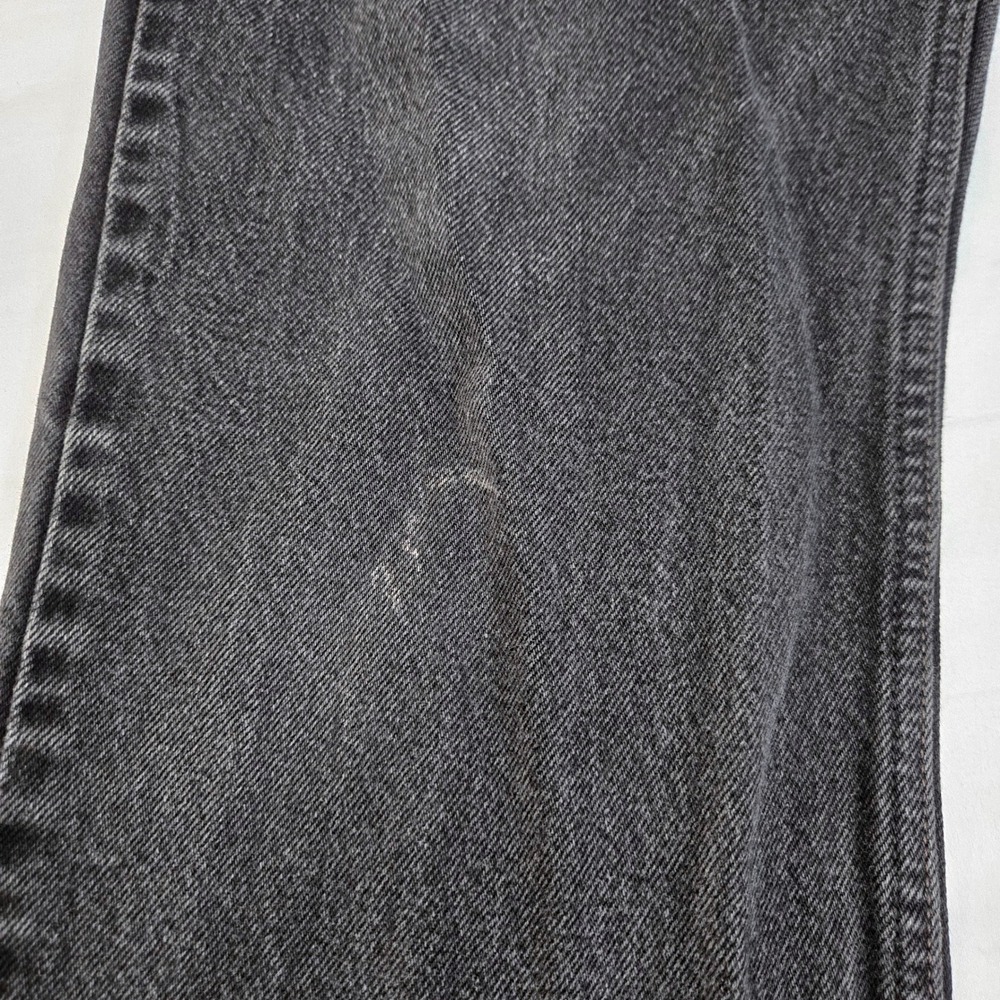 VINTAGE Levis 505 W34 L31  Black Faded Regular Fit 100% Cotton Grunge Y2K Thrash - Picture 10 of 11